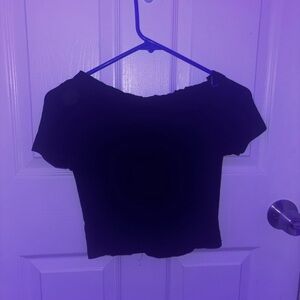 Women's Black Off-Shoulder Top